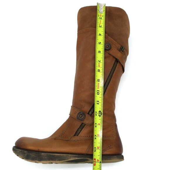 EARTH KALSO Prance Knee-High Brown Women's 6.5 B Tall Riding Boots Negative Heel - Picture 12 of 13